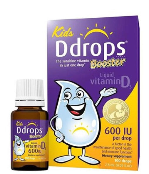 Ddrops - 【紫色】維他命D3滴劑 (100滴每滴600IU) 2.8ml (原箱24樽)(零售價﹕$198/樽)