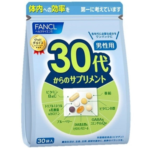 FANCL 30代男士綜合營養維他命補充丸 (12包)(零售價﹕$290/包)